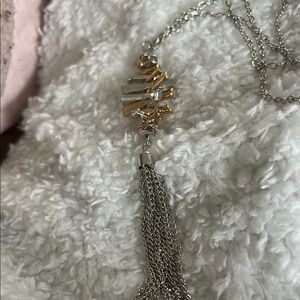 Paparazzi Gold and Silver Geometric Necklace with Tassel